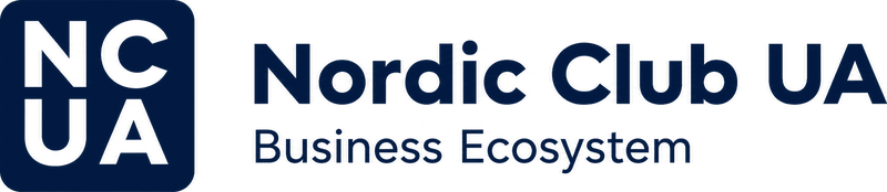 Темний логотип Nordic Club UA на світлому тлі